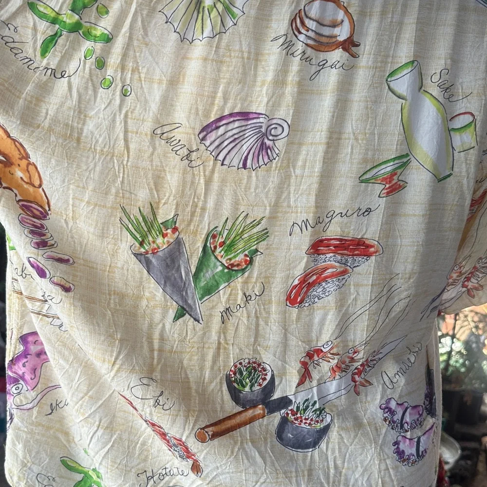 Jams World Cream Button Down Shirt with Colorful Graphics - Picture 4 of 6